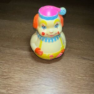 Vintage 1972 Clown Roly Poly Chime Toy Plastic The First Years‎ Kiddie